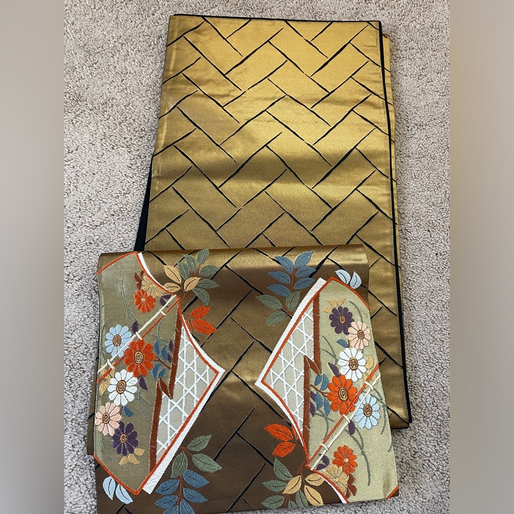 Vintage Japanese Obi/ Japanese obi Kimono /fukuro